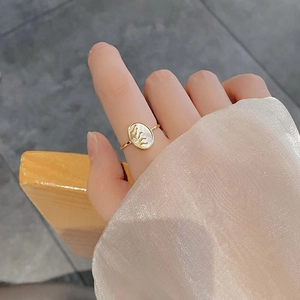 Bague réglable en argent 925 avec nacre blanche et motif soleil pour femme chic