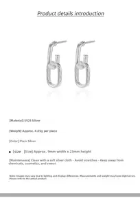 Detailed view of S925 silver double-loop knot earrings with brushed metal texture