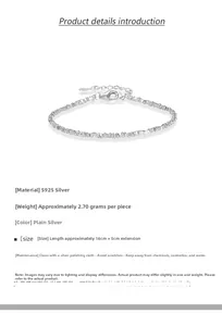 Detailed view of S925 sterling silver irregular slice bracelet with adjustable chain