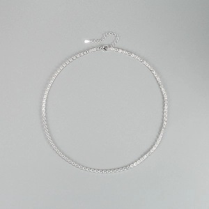 Elegant 925 sterling silver woven phoenix tail choker necklace with lobster clasp