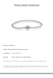 Macro detail of S925 sterling silver mahjong bead bracelet with green Fa character charm