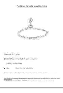 Detailed view of adjustable S925 sterling silver chain ring with soft polished finish