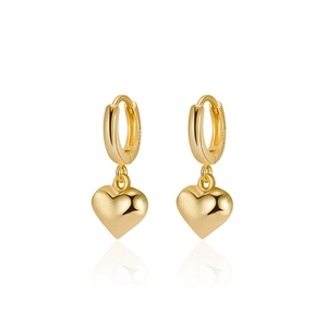 925 Sterling Silver Heart Huggie Hoop Earrings Minimalist 18K Gold Plated Small Dangle Drop Earrings For Women Fashion Jewelry