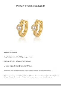 Détail des boucles d'oreilles créoles en argent 925 avec perles baroques naturelles