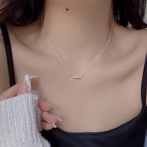 Minimalist S925 sterling silver necklace featuring a barbed wire pendant on a thin chain