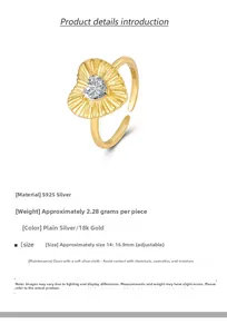 Detailed macro view of S925 silver heart ring with pleated texture and zircon stone