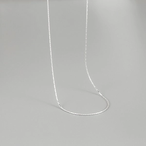 S925 Sterling Silver Bamboo Joint Thin Necklace For Women Minimalist Everyday Basic Layering Silver Chain Choker Fashion Jewelry