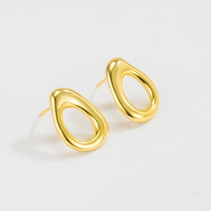 Minimalist 925 Sterling Silver Hollow Teardrop Stud Earrings For Women Korean Style Geometric Ins Fashion Jewelry Accessories