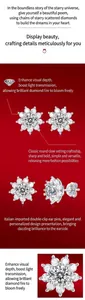 Macro detail of 925 silver sunflower moissanite earrings with round claw setting and secure backs