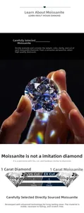 Macro detail of a 1 carat moissanite gemstone with brilliant cut and D color quality