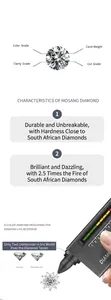 Detail showing 4C quality standards of moissanite sunflower ring and sparkling gemstone