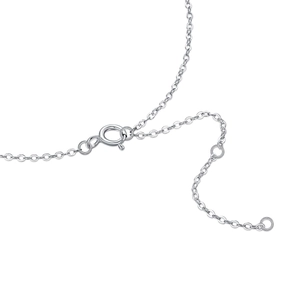 Minimalist 925 sterling silver chain necklace with spring clasp and adjustable link