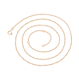 Collana a catena minimalista in argento 925 finitura oro rosa con chiusura a molla
