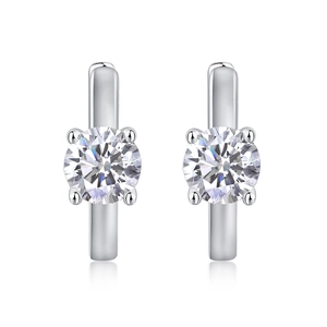 S925 Sterlingsilber 0,5ct Lab-Diamant-Ohrstecker mit Vier-Krallen-18K-Goldbeschichtung