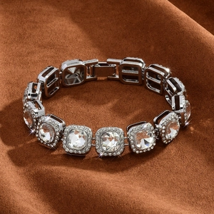 Hip Hop Iced Out Cuban Link Armband Set Zinklegierung Pave Strass Kreuz Dollar Spike Kette Armbänder Unisex Mode Schmuck Geschenk
