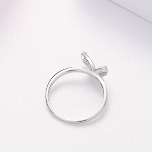 Elegant S925 sterling silver butterfly ring with shimmering full diamond pavé accents