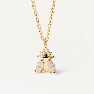 925 Sterling Silver Bee Pendant Necklace For Women Minimalist Gold Silver Plated Marquise Rhinestone Animal Jewelry Gift