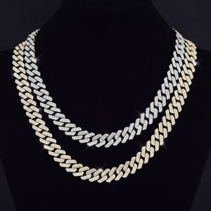 Hip Hop Legierung Strass Panzerkette Halskette Iced Out Streetwear Mode Schmuck Für Herren Damen Funkelndes Geschenk