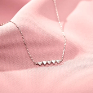 Elegant 925 Sterling Silver Heart Bracelet For Women Multi Heart Rhinestone Inlaid Adjustable Chain Bracelet Fashion Jewelry