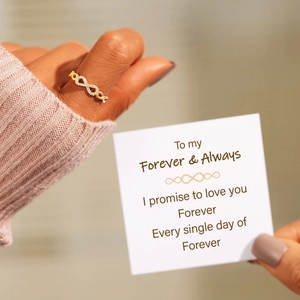 Elegant gold S925 sterling silver infinity ring with sparkling pavé zircons for women