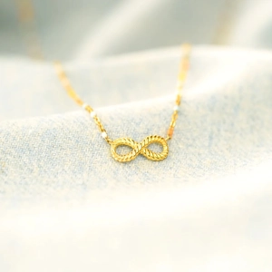925 Sterling Silver Colorful Enamel Infinity Necklace For Women Gold Plated Lucky 8 Twisted Pendant Necklace Jewelry Gift