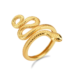 925 Sterling Silver Snake Ring For Women Personalized Adjustable Open Finger Ring Fashion Scales Texture Geometric Jewelry Gift