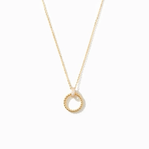 925 Sterling Silver Gold Plated Twisted Rope Circle Pendant Necklace Rhinestone Clavicle Chain For Women Fashion Jewelry