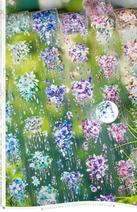 Nastro decorativo in PET floreale dettagliato con perline di cristallo e nappe