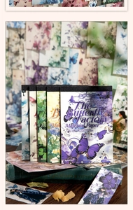 Detailed view of The Butterfly Factory vintage decorative paper for DIY scrapbooking journaling