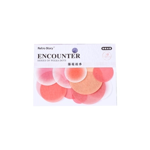 Autocollants washi rétro à pois pour carnets avec dégradés de rouge et de rose