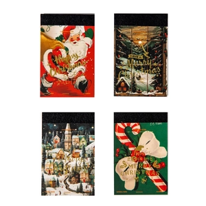 Weihnachtsgeschichte Papier-Set mit Goldfolienprägung für Scrapbooking und Dekoration