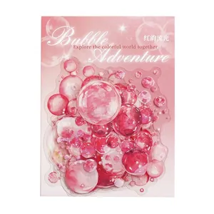 Bubble Adventure serie roze en paarse schelplicht DIY decoratieve stickers 10 vellen set