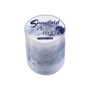 Snowfield glacier theme decorative washi tape 45mm x 2m for DIY scrapbooking and journals
