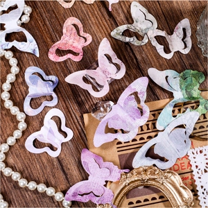 Vintage style hollow butterfly stickers and decorative paper for DIY scrapbooking