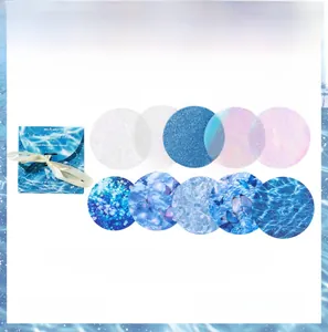 Macro detail of shimmer paper and star film textures for decorative scrapbooking