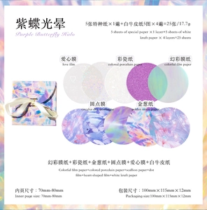 Iridescent decorative paper circles with special foils for journaling and craft projects