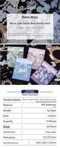 Détail d'autocollants nœuds en PET laser avec texture holographique pour le scrapbooking