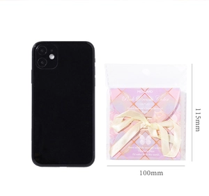 Pink Dream Color decorative paper set with ribbon bow and 115mm x 100mm size scale