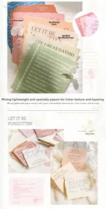 Detail of vintage scrapbooking paper with various textures and scalloped edges