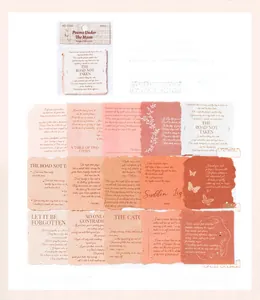 Macro shot of vintage literary scrapbook paper with poetry excerpts and torn edges