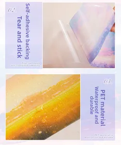 Ruban décoratif PET autocollant imperméable avec paysages pour scrapbooking et DIY