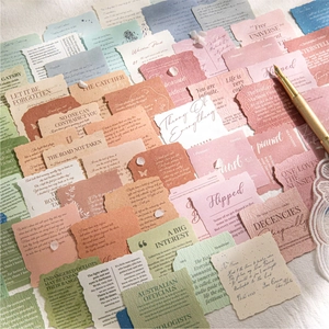 Vintage aesthetic scrapbook paper with literary English text for journaling background