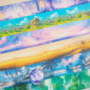 Collection de rubans washi avec finition pailletée pour scrapbooking et DIY