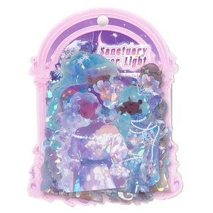 Sanctuary Light series laser stickers with fantasy girl illustrations in 20-piece pack