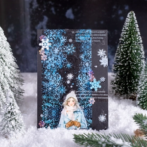 Snow Poetry Series PET Decorative Tape Snowflake Landscape Washi Tape For Journaling DIY Craft Scrapbooking