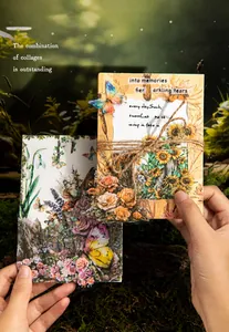 Detailansicht der Natur-PET-Aufkleber mit Sonnenblumen- und Blumenmotiven für Basteln