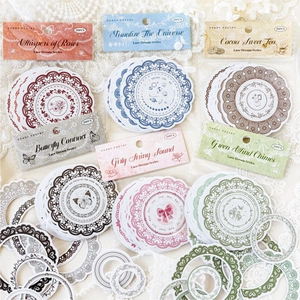 Lace Dream Series decorative paper stickers with 20 pieces of vintage cutout frames