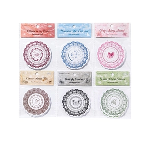 Lace Dream Series vintage hollow stickers in 6 colors for scrapbooking and journaling