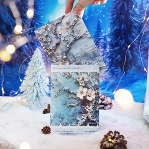 Dreams In The Snow Carta Materiale a Tema Invernale Carta Decorativa Vintage in Stile Nordico per Decorazione Scrapbooking Fai da Te
