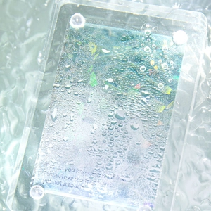 Acryl-Deko-Display-Block mit Laser-Kunstkarte und Wassertropfen-Effekt